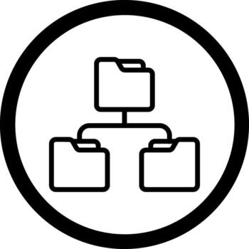 carpeta estructura mínimo diseño estilo Insignia vector