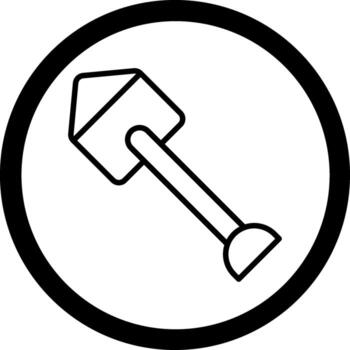 pala color bloquear estilo Insignia vector