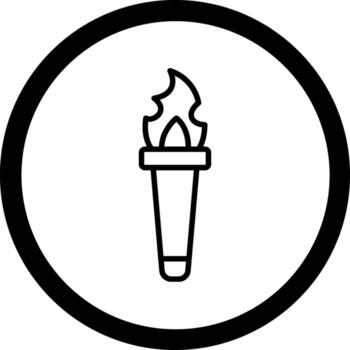 Torch Color Block Style Badge vector