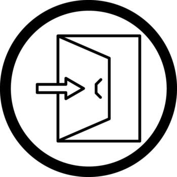 Exit Door Pixel Style Badge vector