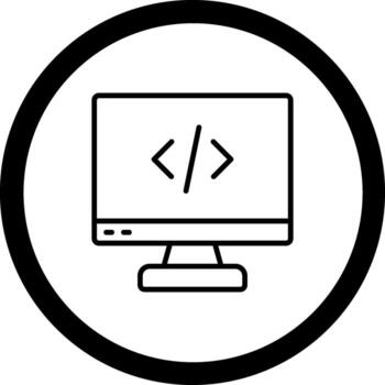 Computer Screen Creative Hand Sketch Element vector