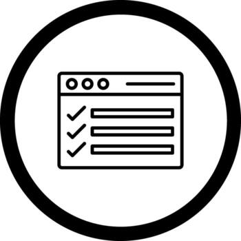 Table Of Content Flat User Interface Form vector