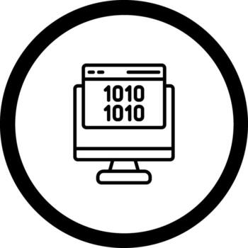 binario código plano gráfico diseño pedazo vector