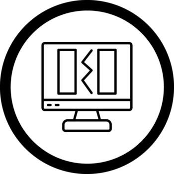 Broken Code Color Block Style Badge vector