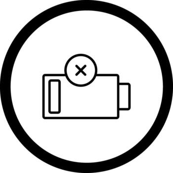 Battery Empty Pixel Style Badge vector
