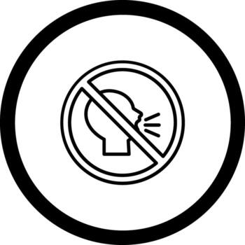No Shouting Handcrafted User Interface Symbol vector