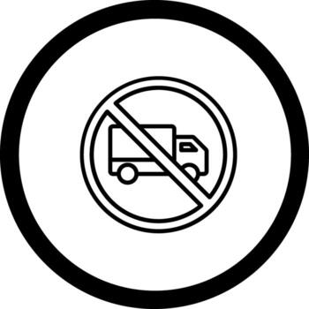 No Truck Minimal User Interface Element vector