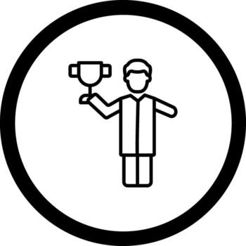 Man Celebrating Futuristic User Interface Mark vector