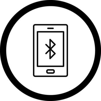 Bluetooth Connectivity Shadowed Flat UI Design vector