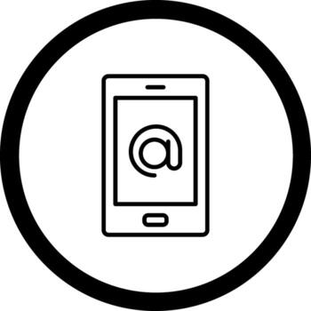 Email Address Outlined Frame Graphic Object vector