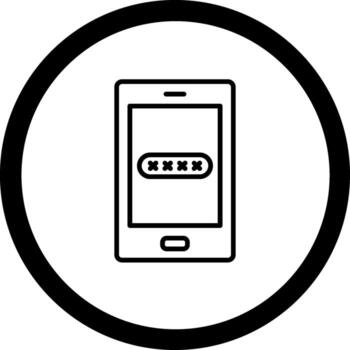 Passcode Pixel Style Badge vector