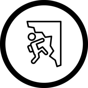 Rock Climbing Vivid Application UI Element vector