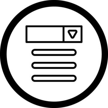 Dropdown Menu Cool Tone Graphic Form vector