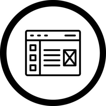 Sidebar Outlined Frame Graphic Object vector