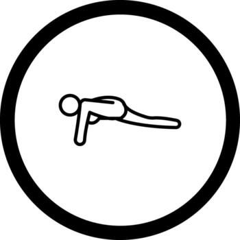 Lizard Pose Utthan Pristhasana Shadowed Flat UI Design vector