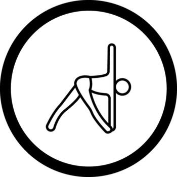 Revolved Triangle Pose Parivrtta Trikonasana Subtle User Interface Graphic vector