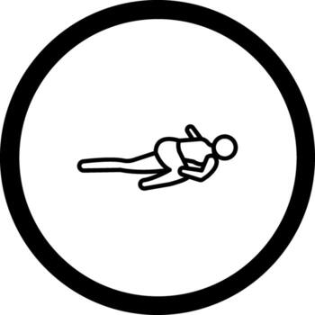 Supine Spinal Twist Supta Matsyendrasana User Friendly Sketch Drawing vector