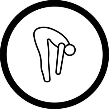 Standing Forward Bend Uttanasana User Friendly Sketch Drawing vector