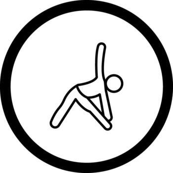 Triangle Pose Trikonasana Interactive User Interface Design vector