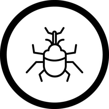 Weevil Simplified Thin Line Mark vector