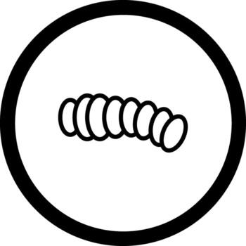 Insect Larva Three Dimensional Interface Shape vector