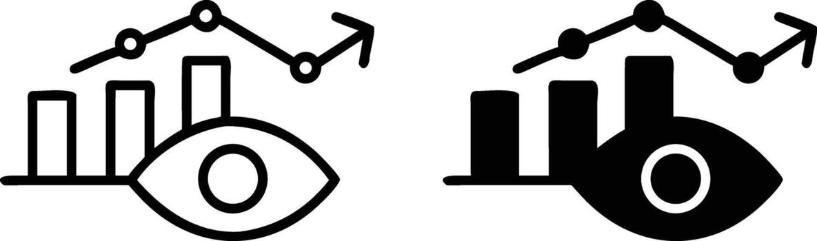 Analytics Icon, Data Visualization Symbol, Business Growth Chart , Market Insight Silhouette vector
