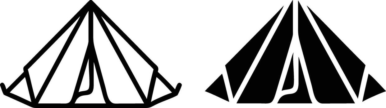 A set of three different geometric shapes, one of which is a triangle vector