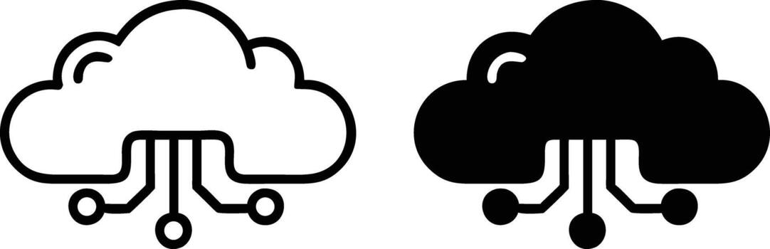 icono de computación en la nube vector