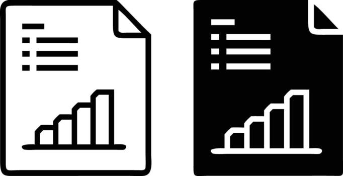 Two black and white documents with graphs on them vector