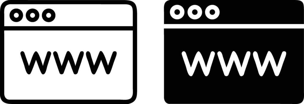 dos negro y blanco imágenes de el Internet y web vector