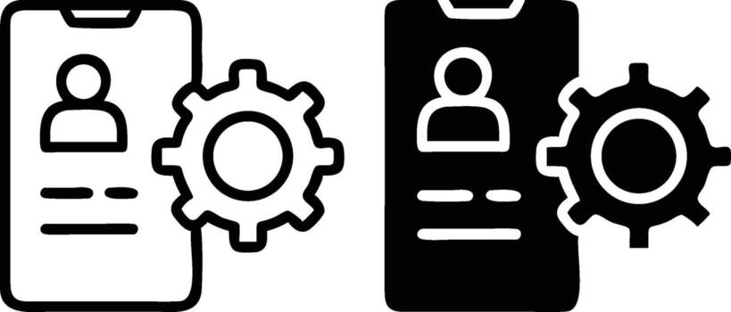 Two icons of a phone and a computer vector