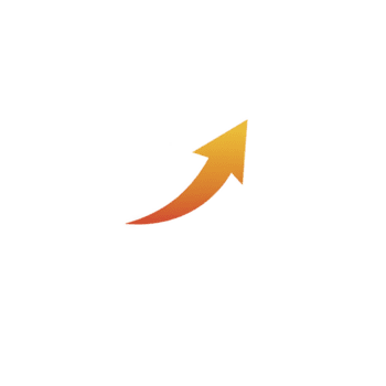Vibrant orange gradient arrow pointing upwards symbolizes growth and progress, set against transparent background. design is simple yet impactful, conveying sense of upward movement and success png