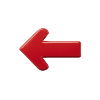 brillante rosso freccia puntamento sinistra su trasparenza sfondo, simboleggiante direzione o navigazione. lucido finire Aggiunge moderno tocco, fabbricazione esso adatto per digitale interfacce o segnaletica png