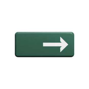 groen rechthoekig teken met wit Rechtsaf richten pijl, algemeen gebruikt voor wijzend op richting of Uitgang routes in gebouwen. gemakkelijk ontwerp waarborgt Doorzichtig zichtbaarheid png