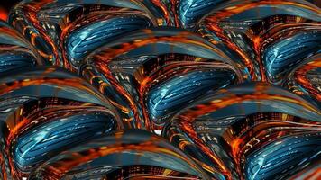 unik teknologisk mall med elegant techno kuber rotation, premie metallisk reflexion och exklusiv trogen stil video