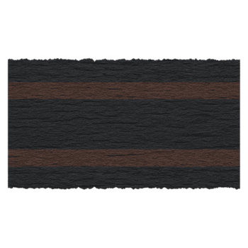 This features textured black paper with two horizontal brown stripes, creating minimalist and elegant design. rough edges add rustic touch to overall appearance png