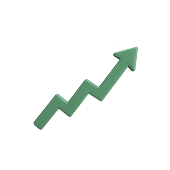 grön sicksack- pil pekande uppåt symboliserar tillväxt, framsteg, eller öka i värde. pil dynamisk form förmedlar rörelse och positiv förändra png