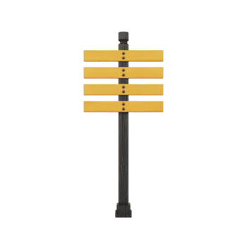 di legno direzionale cartello stradale con quattro vuoto tavole su nero palo, isolato su trasparenza sfondo. cartello stradale è semplice e rustico, ideale per personalizzazione o navigazione temi png