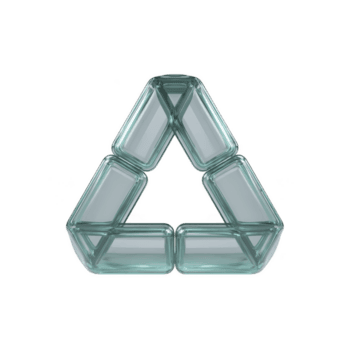 transparent geometrisk form sammansatt av glas tycka om triangel- prismer former modern, abstrakt design. strukturera är visuellt fängslande, med reflekterande yta den där lägger till djup och dimensionera png