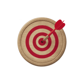 de madera diana con rojo concéntrico círculos y rojo dardo en diana simboliza precisión y éxito png