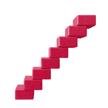 serier av röd block är staplade diagonalt, skapande trappa tycka om strukturera mot enkel bakgrund. arrangemang är enkel än visuellt slående png