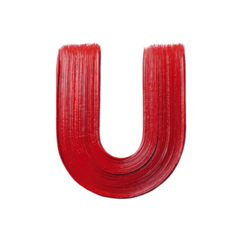 audacioso, vermelho carta você é retratado dentro texturizado, pincelada estilo, criando vibrante e artístico aparência. carta carrinhos Fora contra avião fundo, enfatizando Está criativo Projeto png