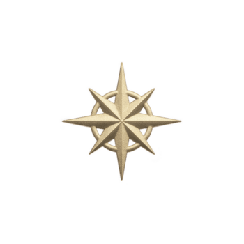 Gold compass rose with eight points is depicted, symbolizing navigation and exploration. design is intricate, with central star and circular elements, conveying sense of adventure png