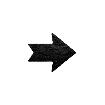 Black, textured arrow pointing to right on transparent background, symbolizing direction or movement. arrow has rough, hand drawn appearance, adding rustic feel png