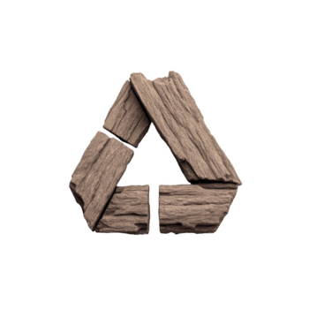 triangular forma hecho de texturizado de madera tablones arreglado a formar geométrico diseño, evocando rústico y natural estético. madera aparece resistido, agregando personaje y profundidad png