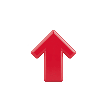 brillante rosso freccia puntamento verso l'alto su trasparenza sfondo, simboleggiante direzione o progresso. lucido finire Aggiunge moderno tocco, fabbricazione esso adatto per design o navigazione scopi png