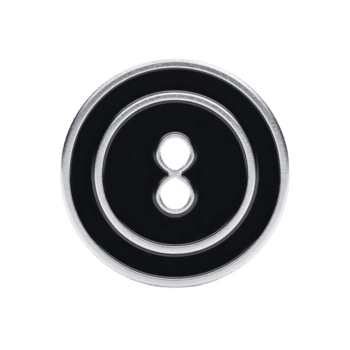 Black and silver button with embossed number eight in center, featuring circular design and metallic finish. button is isolated on transparency background png