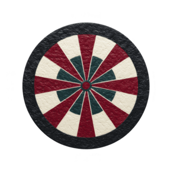 circolare bersaglio per freccette con geometrico modello Caratteristiche alternato rosso e bianca triangolare sezioni radiante a partire dal centro, circondato di buio esterno squillo. design è grassetto e simmetrico png