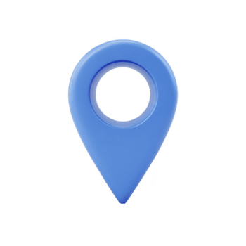 blu Posizione perno icona con circolare buco nel centro, simboleggiante navigazione e Mappatura. design è semplice e moderno, spesso Usato nel digitale mappe e GPS applicazioni png