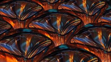 premio sfondo con elegante techno cubi rotazione, esclusivo metallico riflessione e unico tecnologico modello design video